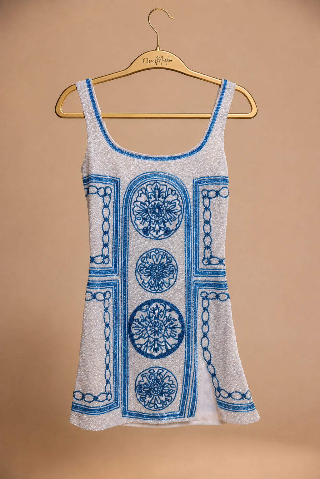 SANTORINI Beaded Mini Dress