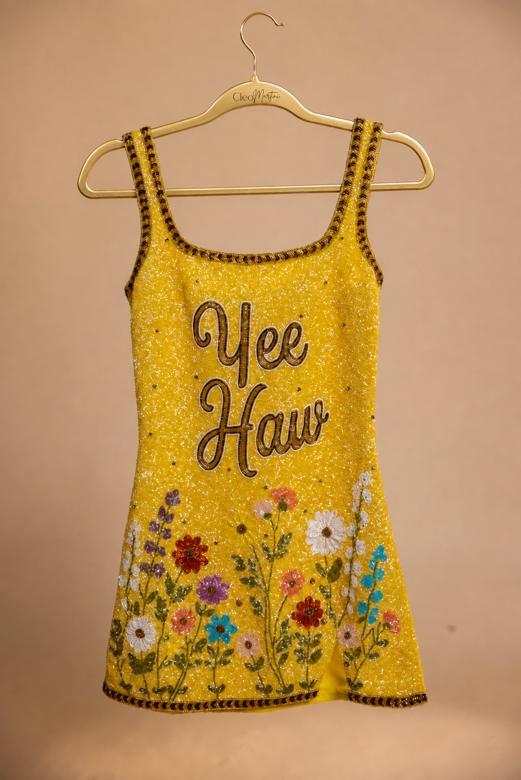 TELLURIDE Beaded Mini Dress