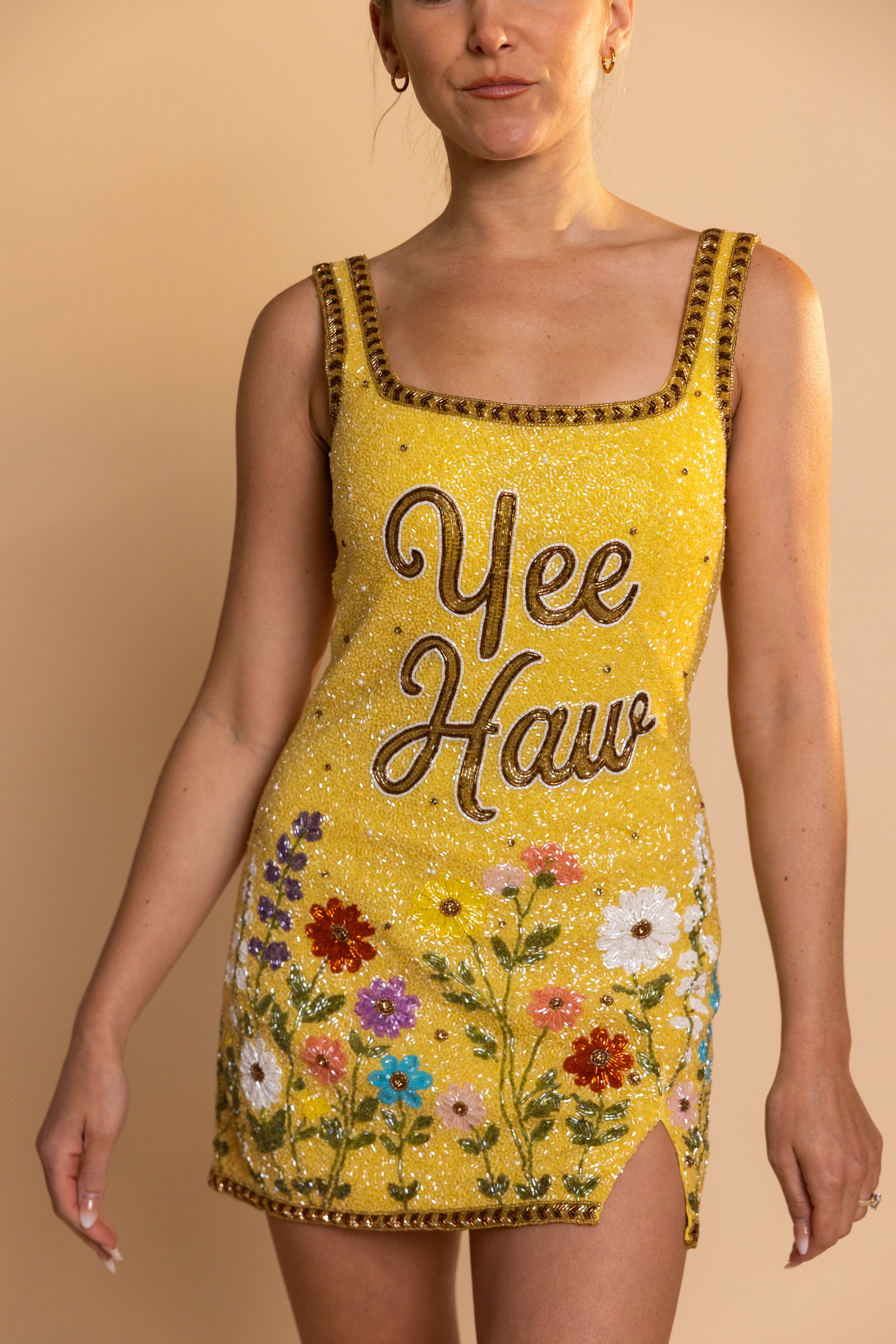 TELLURIDE Beaded Mini Dress