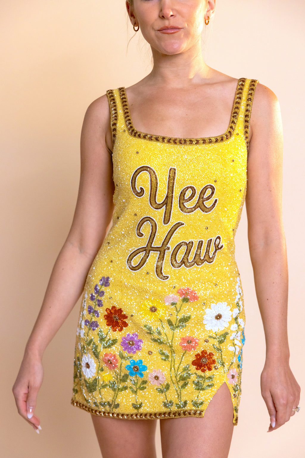 TELLURIDE Beaded Mini Dress