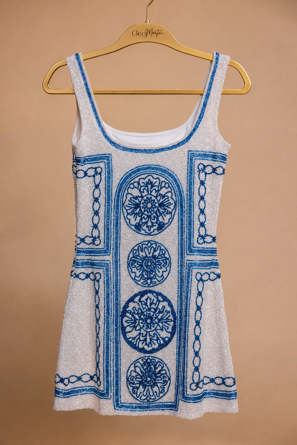 SANTORINI Beaded Mini Dress