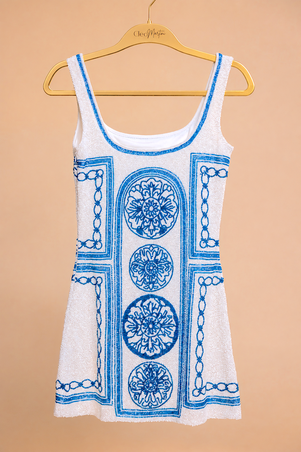 SANTORINI Beaded Mini Dress